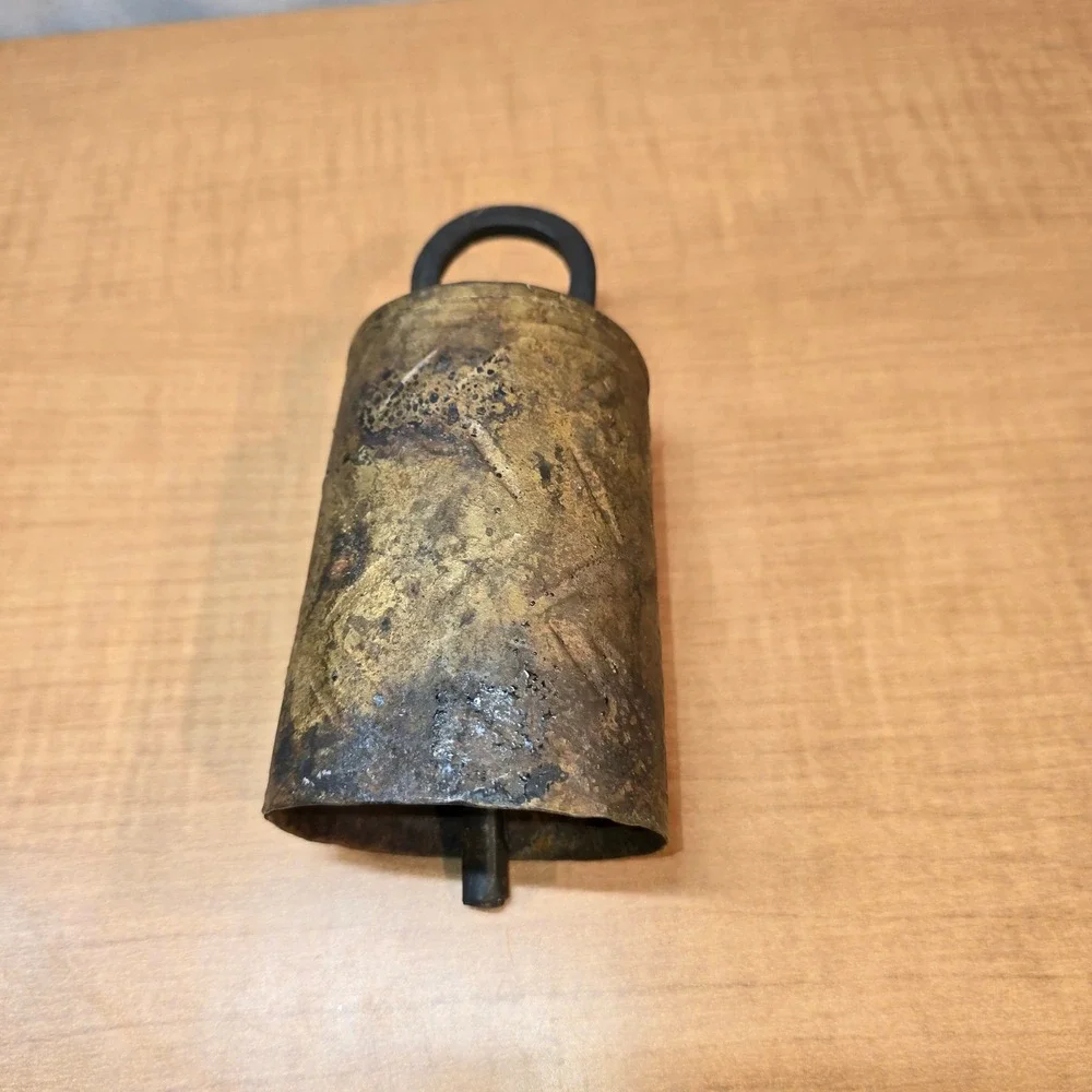 Cow Sheep Brass Bell Antique Vintage Primitive Large 5